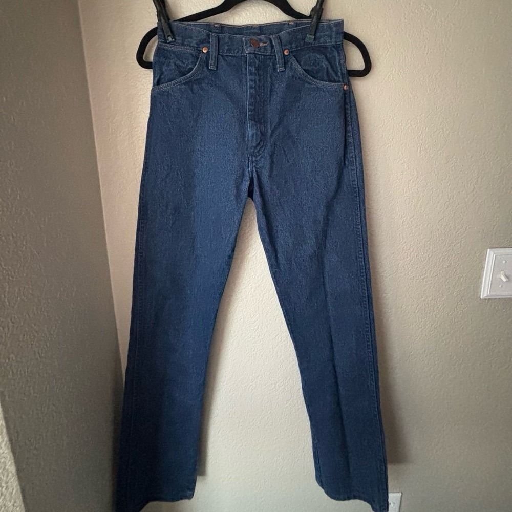 Wrangler Jeans Womens Size 5X34 Blue Denim High Rise Slim Fit Cowboy 14MWZG‎